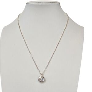 Avon Silvertone Crystal Necklace Earring Set